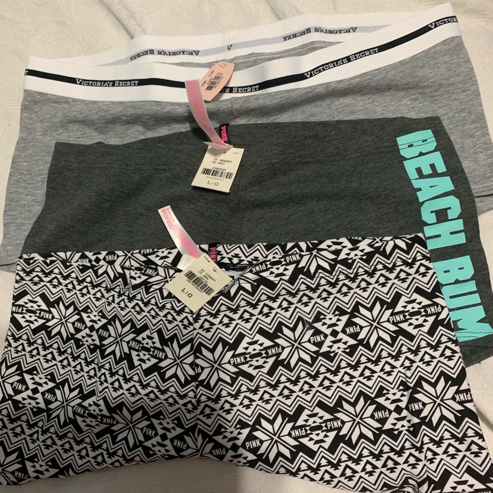 Victoria Secret lot of 3 boyshort panties